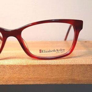 ELIZABETH ARDEN prescription ready Eyeglass Frame red designer glasses NEW